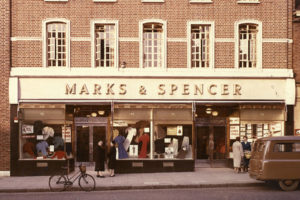 A colour image of an M&S store.