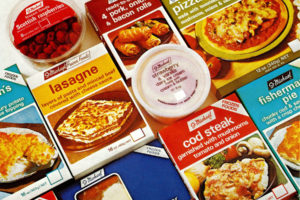 A colour image of frozen food packaging.