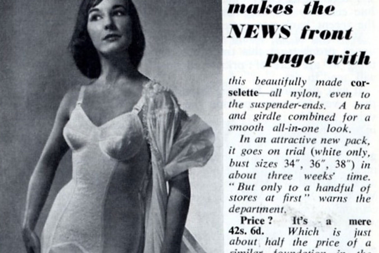 2 fashion lingerie girdle ads 1948 original vintage 1940s retro
