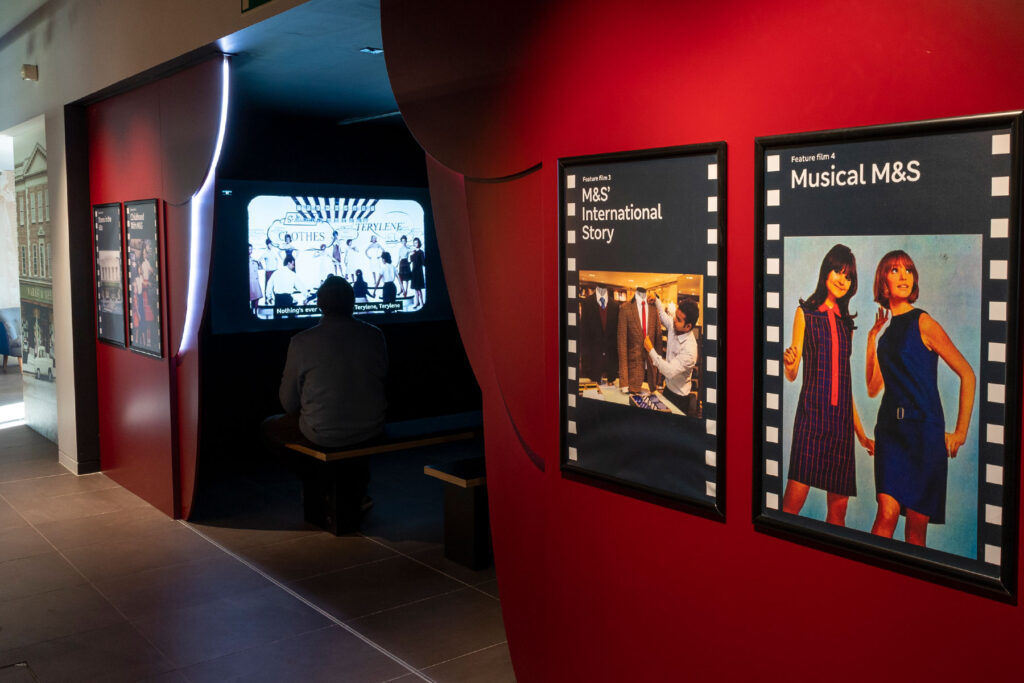 colour image of a cinema area within an exhibition space