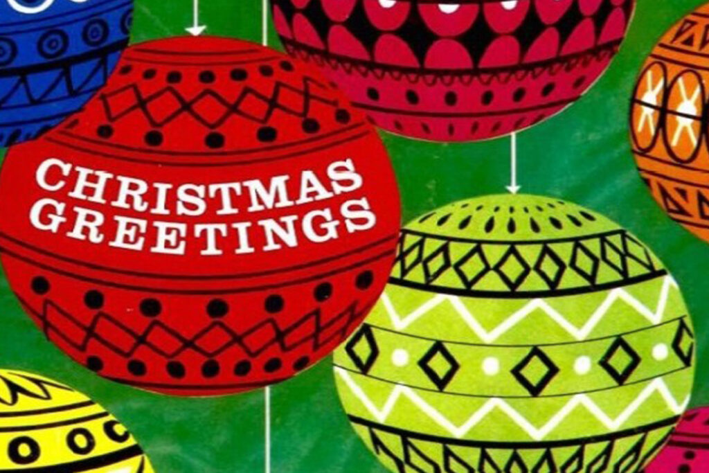 Colour illustration of baubles